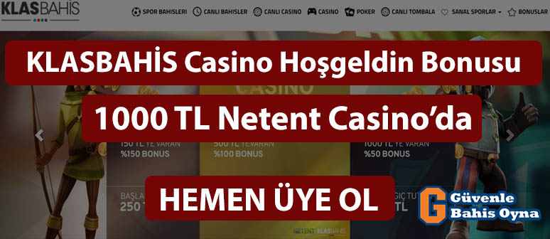 klasbahis 1000 tl casino bonusu