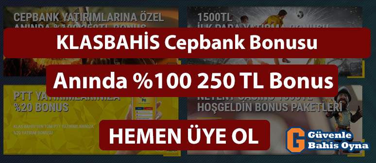 Klasbahis Yüzde 20 Cepbank Bonusu