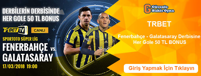 Fenerbahçe - Galatasaray Derbisine Her Gole 50 TL BONUS