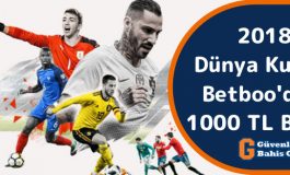 Betboo 2018 Dünya Kupası 1000 TL Bonus